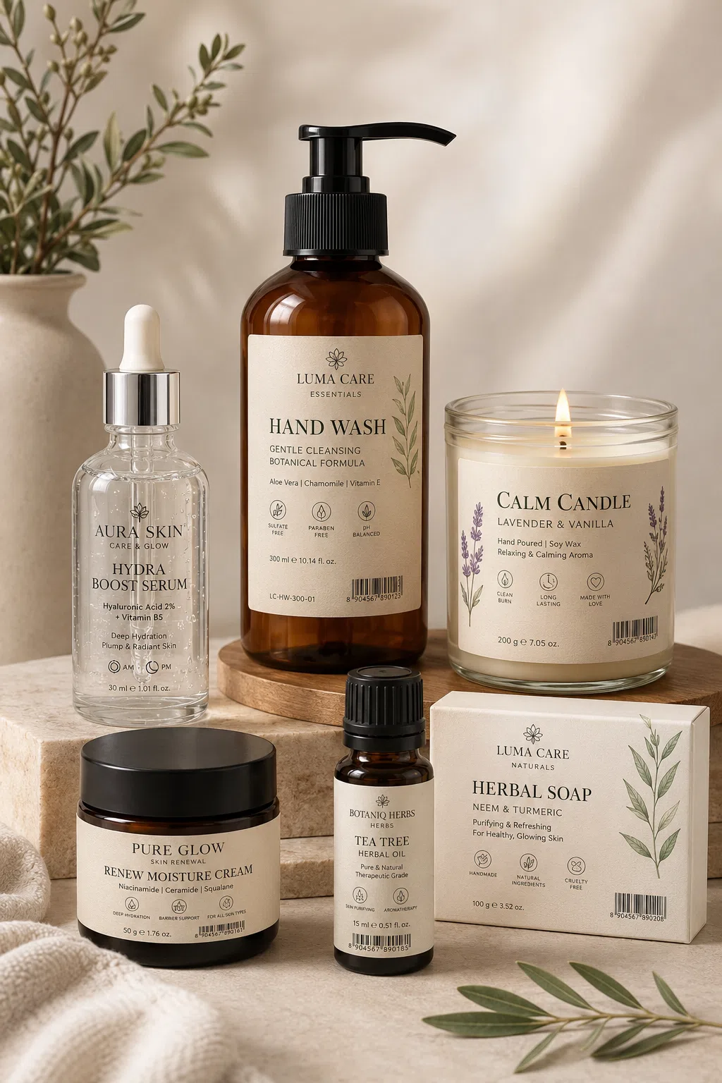 Cosmetic and skincare packaging labels printed on oil-resistant synthetic film