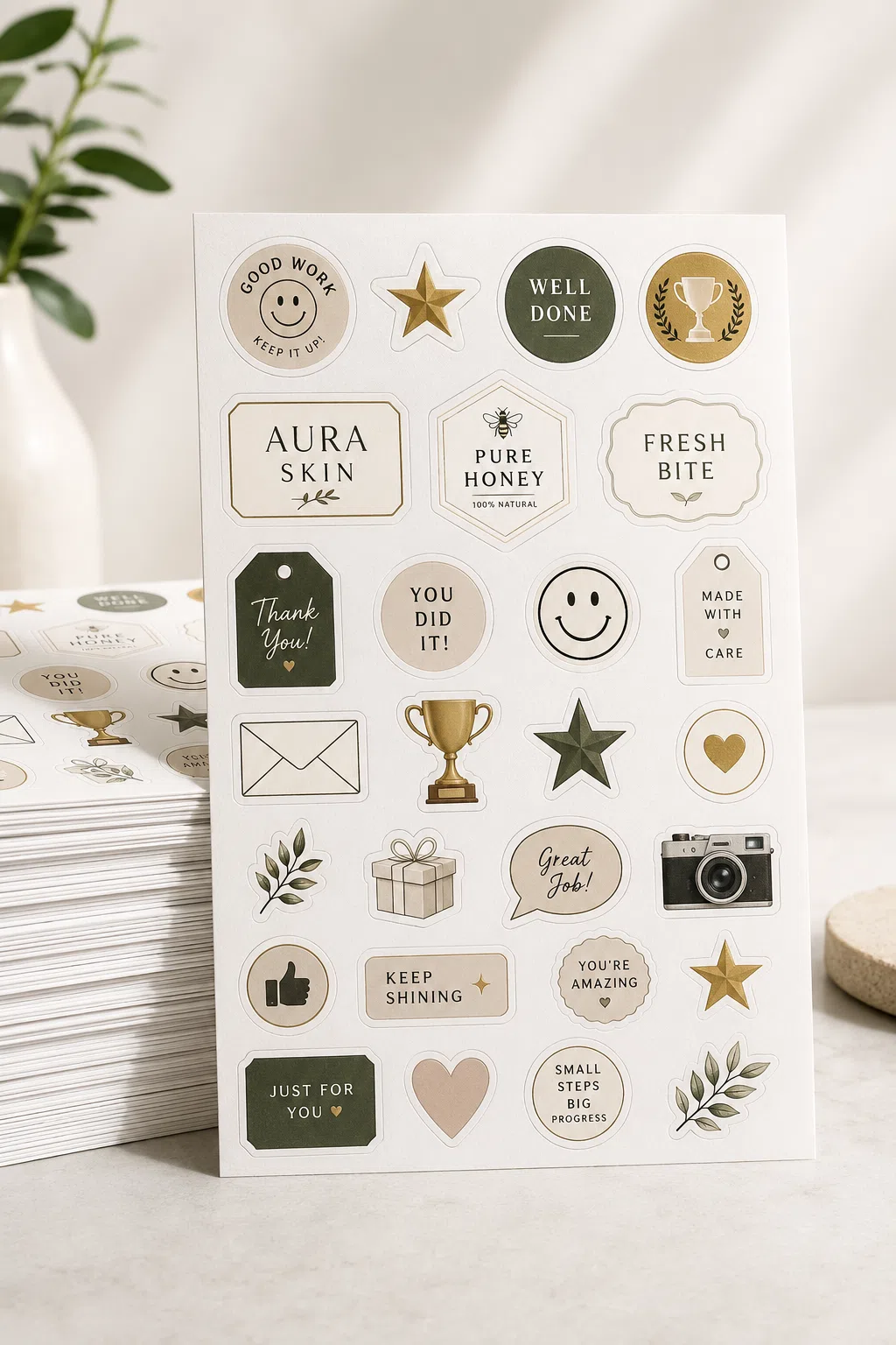 Custom kiss cut sticker sheets with multiple peelable designs